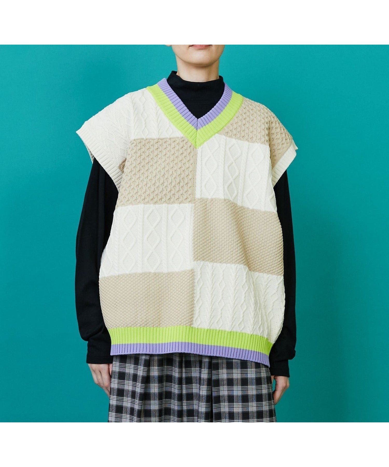 【フラボア/FRAPBOIS】のケーブベスト 人気、トレンドファッション・服の通販 founy(ファニー) ファッション Fashion レディースファッション Fashion for Women アウター Coat / Outerwear Collection トップス・カットソー Cut & Sew Tops ベスト&ジレ / 重ね着スタイル Vests & Gilets ブロック Block, Solid Block Pattern ベスト Vest, Waistcoat other-1|ID: prp329100004833541 ipo3291000000035198952