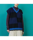 【フラボア/FRAPBOIS】のケーブベスト 人気、トレンドファッション・服の通販 founy(ファニー) ファッション Fashion レディースファッション Fashion for Women アウター Coat / Outerwear Collection トップス・カットソー Cut & Sew Tops ベスト&ジレ / 重ね着スタイル Vests & Gilets ブロック Block, Solid Block Pattern ベスト Vest, Waistcoat thumbnail ネイビー|ID: prp329100004833541 ipo3291000000035198954