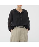 【マーガレットハウエル/MARGARET HOWELL】のCOTTON SILK CHIFFON SHIRT 人気、トレンドファッション・服の通販 founy(ファニー) ファッション Fashion レディースファッション Fashion for Women トップス・カットソー Cut & Sew Tops シャツ・ブラウス・オフィスカジュアル Elegant Blouses & Button-Ups シフォン Chiffon, Lightweight Fabric シルク Silk, 100% Silk シルケット Silket, Silky Cotton thumbnail BLACK|ID: prp329100004833545 ipo3291000000035199040