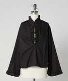 【ユナイテッドアローズ/UNITED ARROWS】のLOEFF フリル スキッパー シャツ 人気、トレンドファッション・服の通販 founy(ファニー) ファッション Fashion レディースファッション Fashion for Women トップス・カットソー Cut & Sew Tops シャツ・ブラウス・オフィスカジュアル Elegant Blouses & Button-Ups スキッパー Skipper, Open Collar スリーブ Sleeve, Long Sleeve / Short Sleeve フリル Frill, Ruffle フレア Flare, Flared ブロード Broadcloth, Fine Cotton エレガント 上品 Elegant thumbnail BLACK|ID: prp329100004833554 ipo3291000000035199351