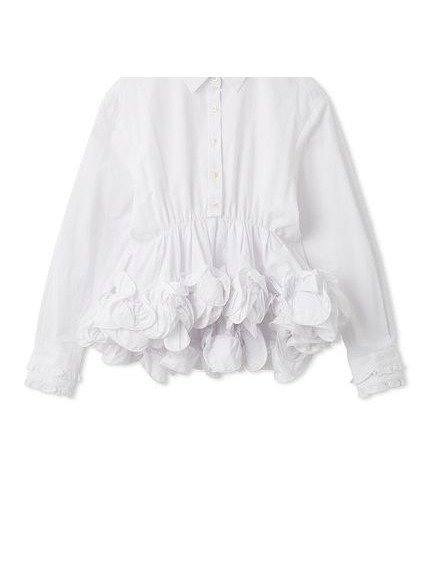 【リリーブラウン/Lily Brown】のホイップフリルヘムブラウス インテリア・キッズ・メンズ・レディースファッション・服の通販 founy(ファニー) 　ファッション　Fashion　レディースファッション　Fashion for Women　トップス・カットソー　Cut & Sew Tops　シャツ・ブラウス・オフィスカジュアル　Elegant Blouses & Button-Ups　おすすめ　Recommended / Our Picks　カフス　Cuff Design　スウェット / スエット　Sweatshirt, Sweatwear　スマート　Smart, Elegant　フェミニン　Feminine, Girly　フリル　Frill, Ruffle　モチーフ　Motif, Design Theme　人気　Popular, Best Seller　秋　Autumn　WHT[001]|ID: prp329100004833563 ipo3291000000035199487