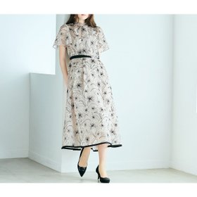 【ローズティアラ/Rose Tiara】のシアー刺繍バイカラーワンピース 人気、トレンドファッション・服の通販 founy(ファニー) ファッション Fashion レディースファッション Fashion for Women ワンピース Dresses シアー Sheer, See-Through スタンダード Standard, Basic スマート Smart, Elegant フェミニン Feminine, Girly フリル Frill, Ruffle プリント Print, Printed Pattern ポケット Pocket, Pocket Detail リボン Ribbon, Bow |ID:prp329100004833578