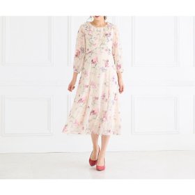 【ローズティアラ/Rose Tiara】のラメストライプフラワープリントワンピース 人気、トレンドファッション・服の通販 founy(ファニー) ファッション Fashion レディースファッション Fashion for Women ワンピース Dresses エアリー Airy Texture ストライプ Stripe, Striped Pattern フィット Fit, Slim Fit フォルム Silhouette, Form フリル Frill, Ruffle フロント Front, Front Design ポケット Pocket, Pocket Detail リボン Ribbon, Bow エレガント 上品 Elegant |ID:prp329100004833581