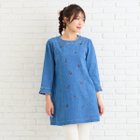 【ローズティアラ/Rose Tiara】の【伸縮性◎】サクランボ刺繍デニムチュニック 人気、トレンドファッション・服の通販 founy(ファニー) ファッション Fashion レディースファッション Fashion for Women トップス・カットソー Cut & Sew Tops コンパクト Compact, Small Size ストレート Straight, Straight Cut チュニック Tunic, Long Top デニム Denim, Jeans Material フェミニン Feminine, Girly フレア Flare, Flared フロント Front, Front Design ポケット Pocket, Pocket Detail リボン Ribbon, Bow 夏 Summer 春 Spring S/S・春夏 SS, Spring/Summer, Warm Season thumbnail レッド|ID: prp329100004833583 ipo3291000000035199879