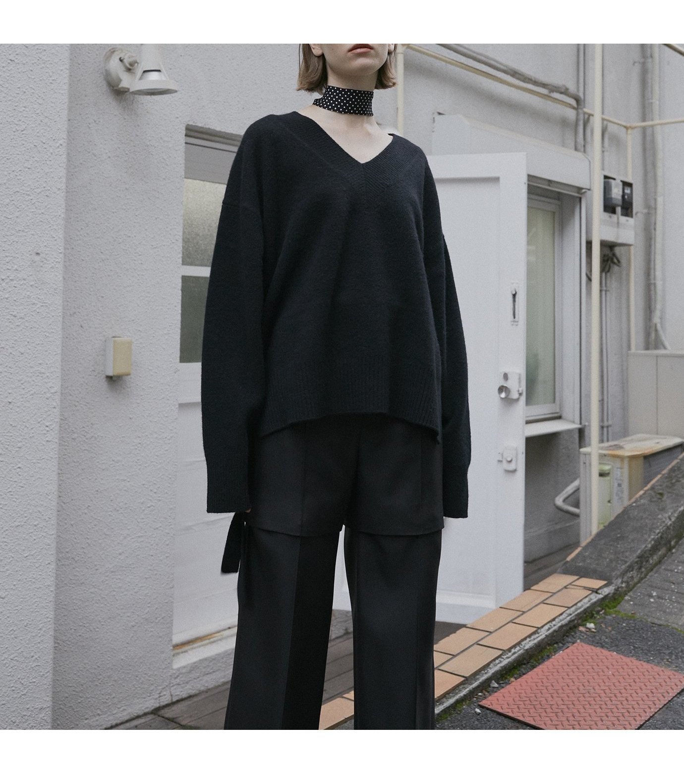 【ルシェル ブルー/LE CIEL BLEU】のウールカシミアVネックニット / Wool Cashmere V Neck Knit インテリア・キッズ・メンズ・レディースファッション・服の通販 founy(ファニー) 　ファッション　Fashion　レディースファッション　Fashion for Women　トップス・カットソー　Cut & Sew Tops　ニット　Knit Tops & Sweaters　Vネックトップス　V-Neck Tops / V-Cut Neckline Shirts　スリット　Slit, Slit Detail　セーター　Sweater, Knitwear　ターコイズ　Turquoise, Blue-Green　ベーシック　Basic, Essential　ラップ　Wrap, Wrap Design　リボン　Ribbon, Bow　人気　Popular, Best Seller　A/W・秋冬　Autumn/Winter　ブラック|ID: prp329100004833591 ipo3291000000035199963