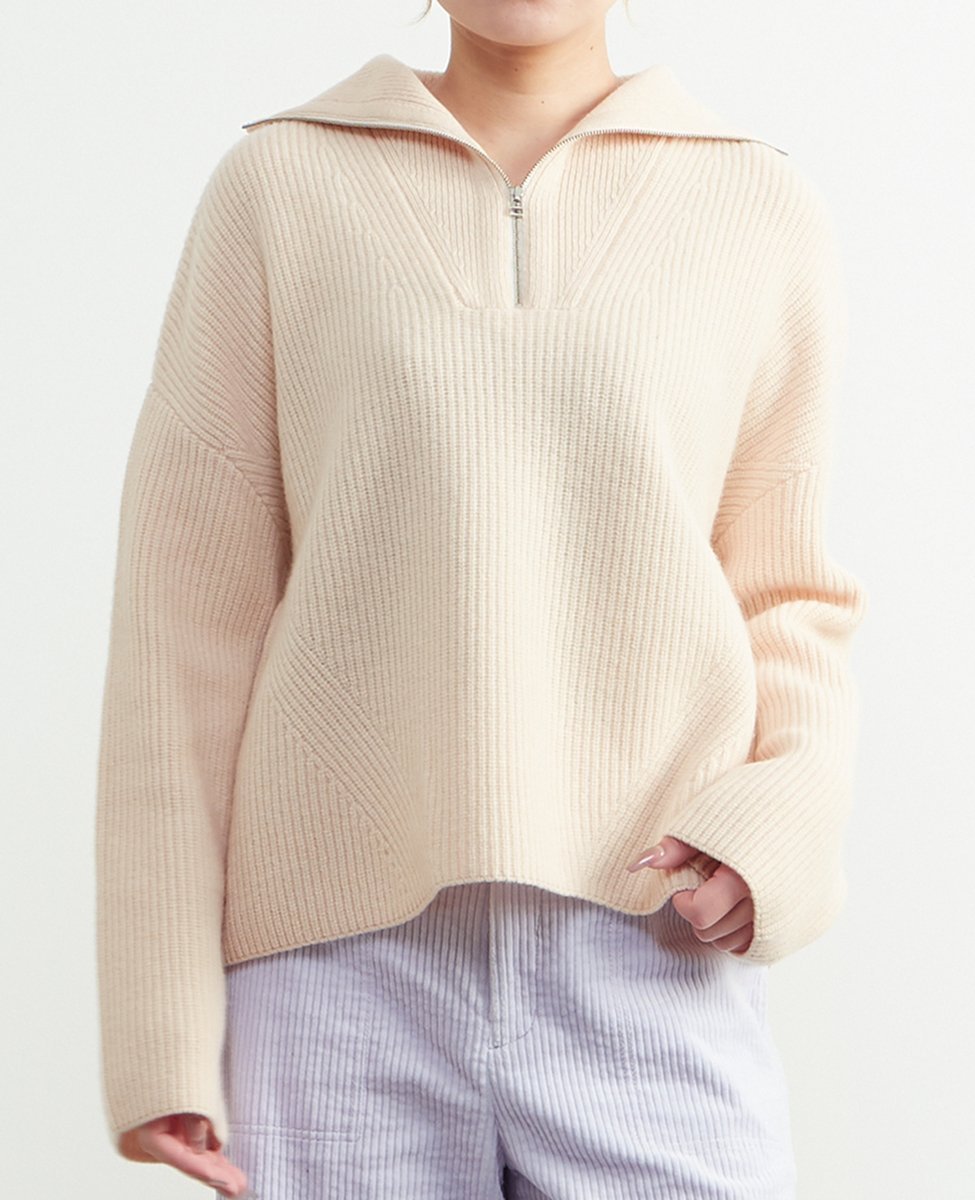 【ソフィット/Soffitto】の【A_/エース】ウールジッププルオーバー インテリア・キッズ・メンズ・レディースファッション・服の通販 founy(ファニー) 　ファッション　Fashion　レディースファッション　Fashion for Women　トップス・カットソー　Cut & Sew Tops　カジュアルプルオーバー・ニットトップス　Pullovers & Knit Tops / Casual Pullovers　リラックス　Relax, Relaxed Fit　冬　Winter / This Winter　畦　Ribbed Knit　オフホワイト|ID: prp329100004833595 ipo3291000000035199984