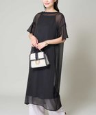 【アー ヴェー ヴェー/a.v.v】の【洗濯機で洗える】袖スリットシアーワンピース ブラック|ID: prp329100004833616 ipo3291000000035200179