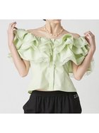 【リリーブラウン/Lily Brown】のボリュームフリルオフショル2wayブラウス 人気、トレンドファッション・服の通販 founy(ファニー) ファッション Fashion レディースファッション Fashion for Women トップス・カットソー Cut & Sew Tops シャツ・ブラウス・オフィスカジュアル Elegant Blouses & Button-Ups スマート Smart, Elegant フリル Frill, Ruffle レース Lace, Lace Fabric ワンショル One Shoulder, Asymmetrical エレガント 上品 Elegant thumbnail GRN[024]|ID: prp329100004833650 ipo3291000000035200700