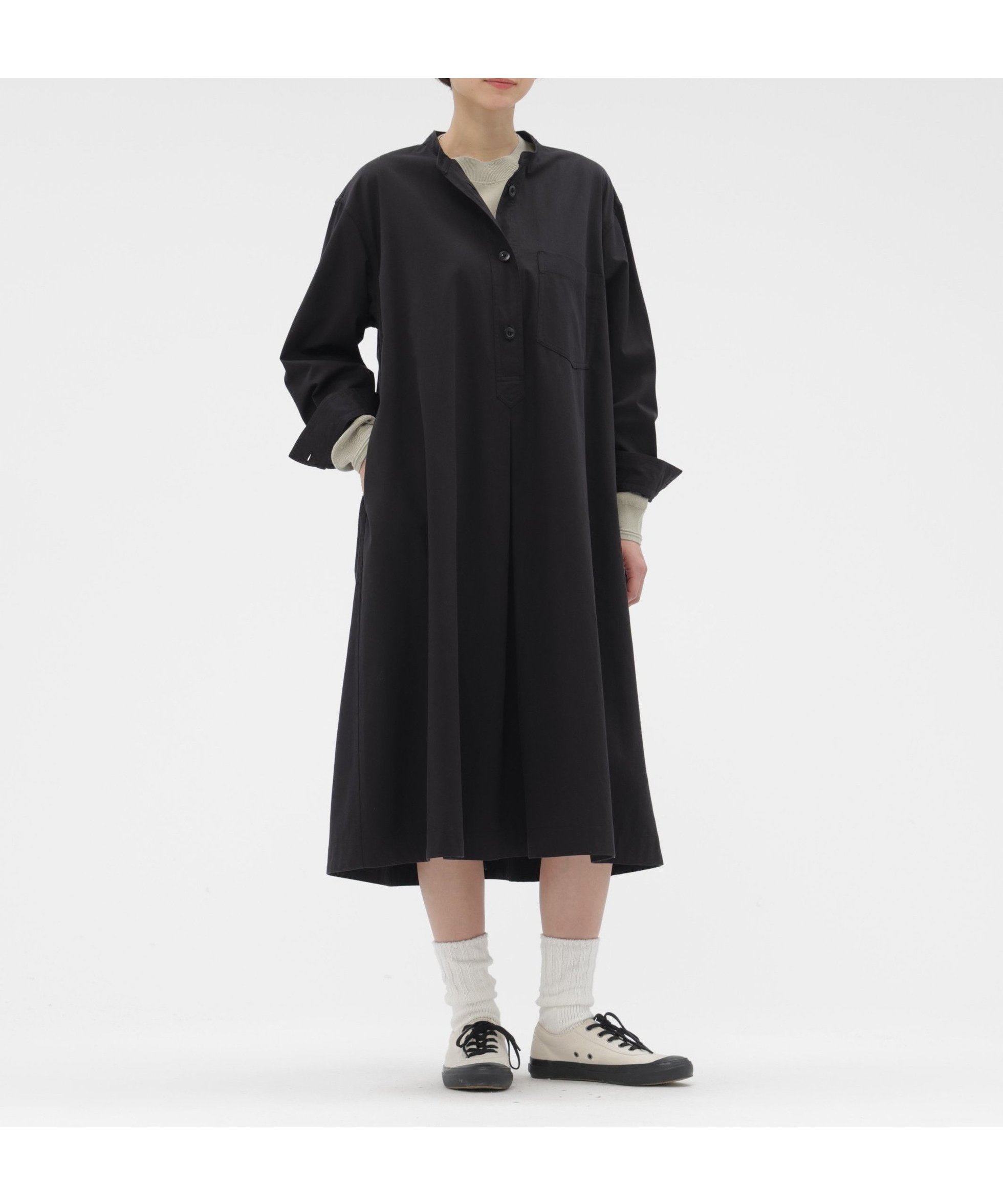 【マーガレットハウエル/MARGARET HOWELL】のBRUSHED SOFT COTTON TWILL DRESS インテリア・キッズ・メンズ・レディースファッション・服の通販 founy(ファニー) 　ファッション　Fashion　レディースファッション　Fashion for Women　ワンピース　Dresses　フォーマル・パーティードレス・結婚式用ドレス　Elegant & Casual Dresses　シンプル　Simple, Minimal　ドレス　Dress, One-Piece　ドレープ　Drape, Draping Fabric　ワッシャー　Washer, Crinkled Finish　ワーク　Workwear, Utility Style　BLACK|ID: prp329100004833656 ipo3291000000035200731