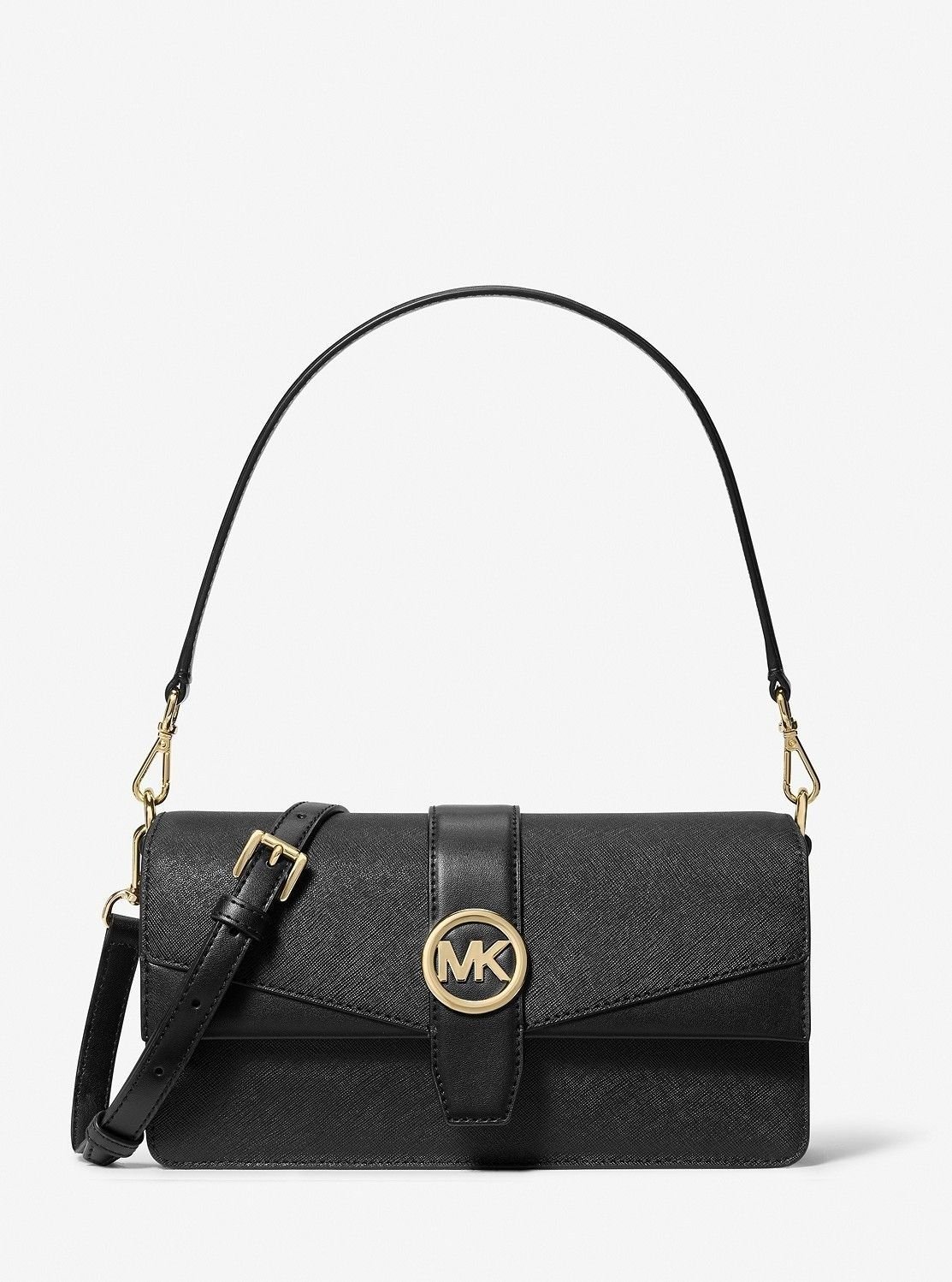 【マイケルコース/MICHAEL KORS】のGREENWICH フラップ ショルダー ミディアム マイケルコース インテリア・キッズ・メンズ・レディースファッション・服の通販 founy(ファニー) 　ファッション　Fashion　レディースファッション　Fashion for Women　コレクション　Collection, Seasonal Line　ショルダー　Shoulder, Shoulder Strap　フラップ　Flap, Flap Pocket　ラグジュアリー　Luxury, Elegant　BLACK|ID: prp329100004833666 ipo3291000000035200816