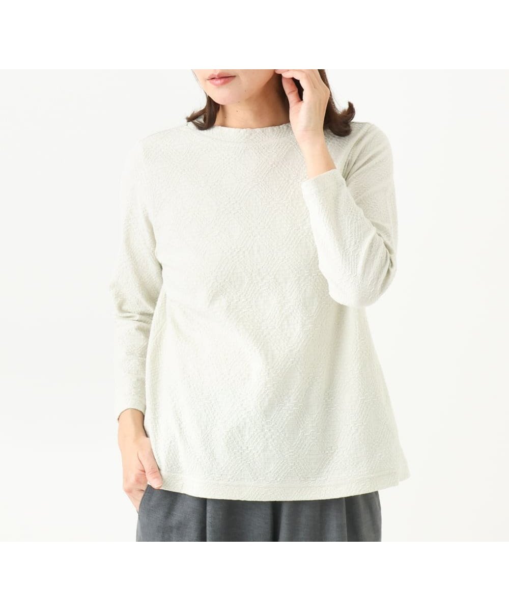 【ジャンニ ロ ジュディチェ/GIANNI LO GIUDICE】の洗える・日本製 綿麻バイアスチェックジャガード インテリア・キッズ・メンズ・レディースファッション・服の通販 founy(ファニー) 　ファッション　Fashion　レディースファッション　Fashion for Women　インナー　Innerwear　春　Spring　洗える　Machine Washable　カットソー　Cut and Sewn Top　シンプル　Simple, Minimal　ジャケット　Jacket, Outerwear　チェック　Check, Plaid, Tartan　デニム　Denim, Jeans Material　バイアス　Bias, Diagonal Cut　ボトム　Bottoms, Lower Wear　ボトルネック　Bottle Neck, Mock Neck　無地　Plain, Solid Color　おすすめ　Recommended / Our Picks　日本製　Made In Japan　夏　Summer　オフホワイト|ID: prp329100004833682 ipo3291000000035201156