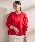 【ロートレ アモン/LAUTRE AMONT】の【WEB限定】《暖色美》裏起毛クルーネックトップス≪手洗い≫ 人気、トレンドファッション・服の通販 founy(ファニー) ファッション Fashion レディースファッション Fashion for Women トップス・カットソー Cut & Sew Tops インナー Innerwear シンプル Simple, Minimal スウェット / スエット Sweatshirt, Sweatwear ネックレス Necklace, Pendant Necklace 冬 Winter / This Winter A/W・秋冬 Autumn/Winter エレガント 上品 Elegant thumbnail レッド|ID: prp329100004833698 ipo3291000000035201337