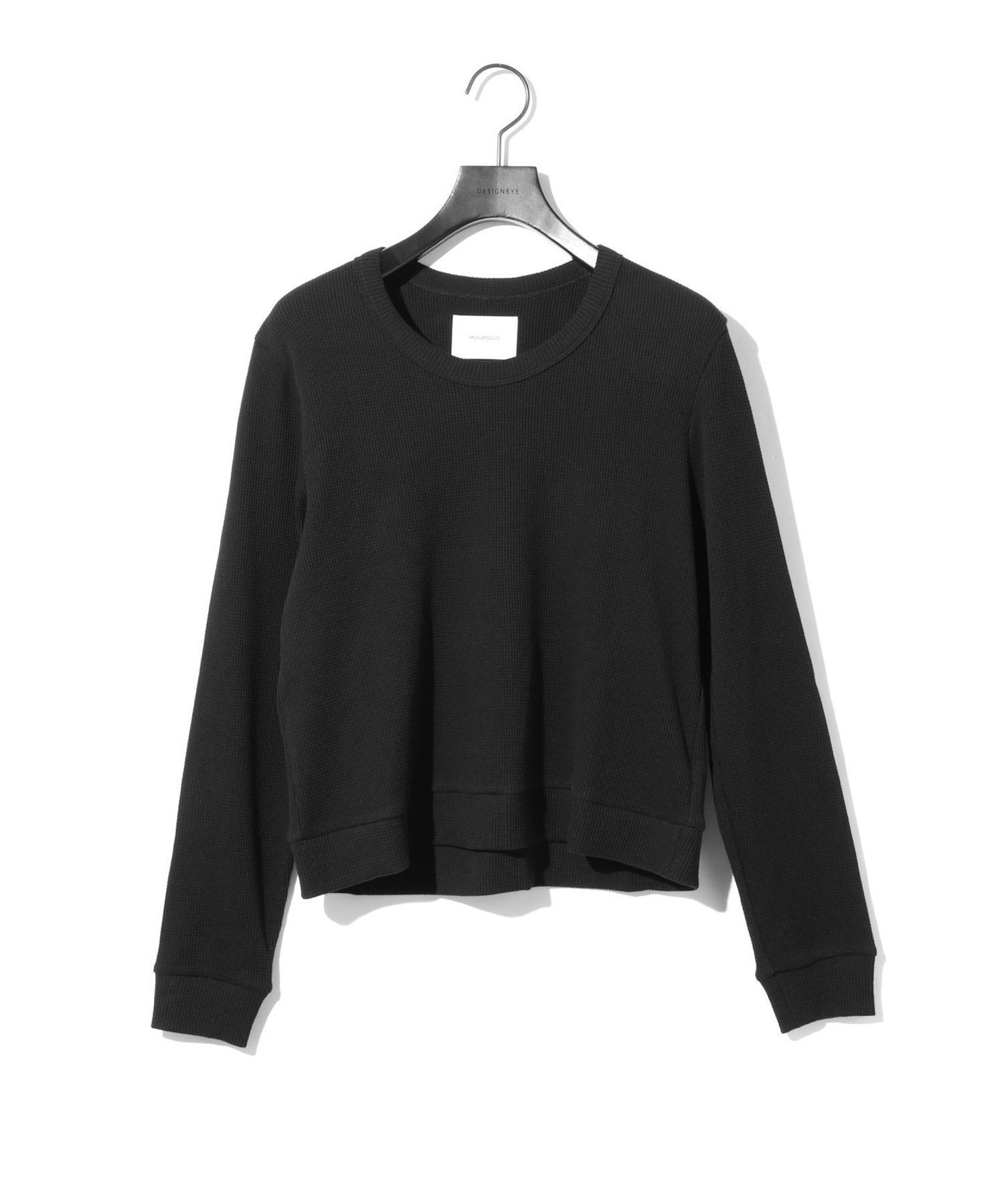 【マーコート/MARcourt】のMIDIUMISOLID for Ladies Uネックワッフルプルオーバー インテリア・キッズ・メンズ・レディースファッション・服の通販 founy(ファニー) 　ファッション　Fashion　レディースファッション　Fashion for Women　トップス・カットソー　Cut & Sew Tops　カジュアルプルオーバー・ニットトップス　Pullovers & Knit Tops / Casual Pullovers　カットソー　Cut and Sewn Top　コンパクト　Compact, Small Size　トレンド　Trend, Trending Now　ポケット　Pocket, Pocket Detail　ワッフル　Waffle, Waffle Knit　今季　This Season, Current Season　長袖　Long Sleeve, Full Sleeve　ブラック|ID: prp329100004833705 ipo3291000000035201408