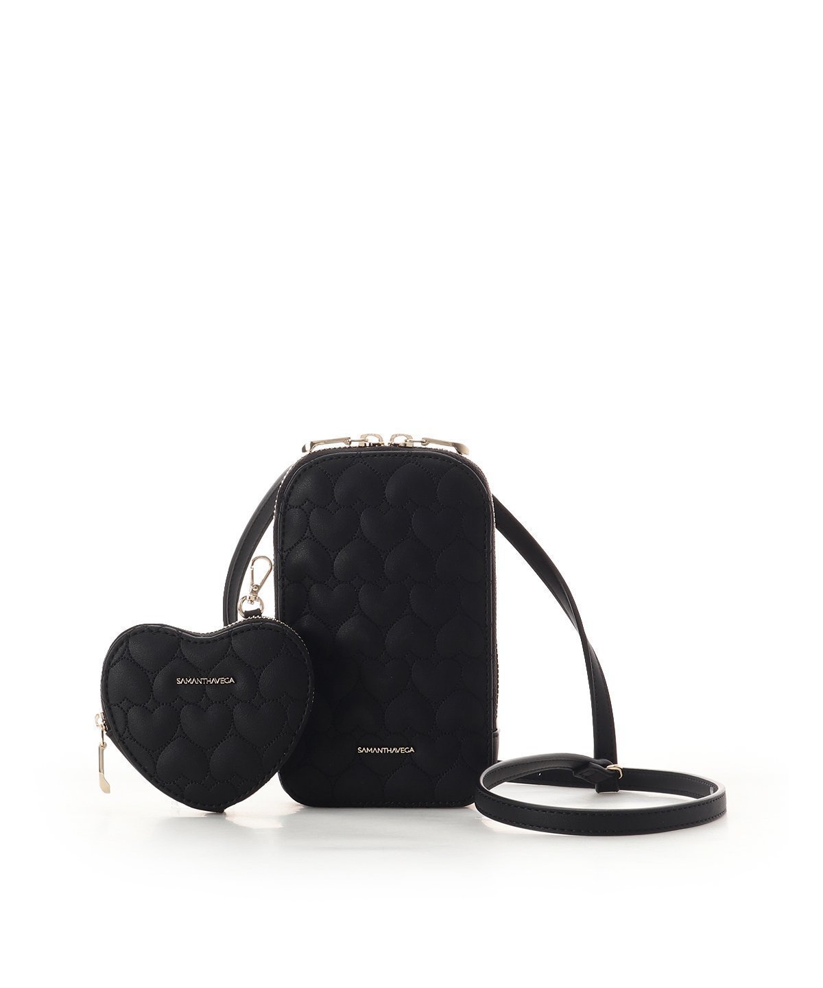 【サマンサ ベガ/SamanthaVega】のエターナルハートキルトスマホショルダー 人気、トレンドファッション・服の通販 founy(ファニー) 　ファッション　Fashion　レディースファッション　Fashion for Women　おすすめ　Recommended / Our Picks　キルティング　Quilted, Quilting　キルト　Quilt, Quilted Fabric　ギフト プレゼント　Gift / Present　コレクション　Collection, Seasonal Line　ショルダー　Shoulder, Shoulder Strap　スマホショルダーバッグ　Smartphone Shoulder Bag　ダブル　Double, Double-Breasted　トレンド　Trend, Trending Now　ポーチ　Pouch, Small Case　エレガント 上品　Elegant　 other-1|ID: prp329100004833707 ipo3291000000035201428