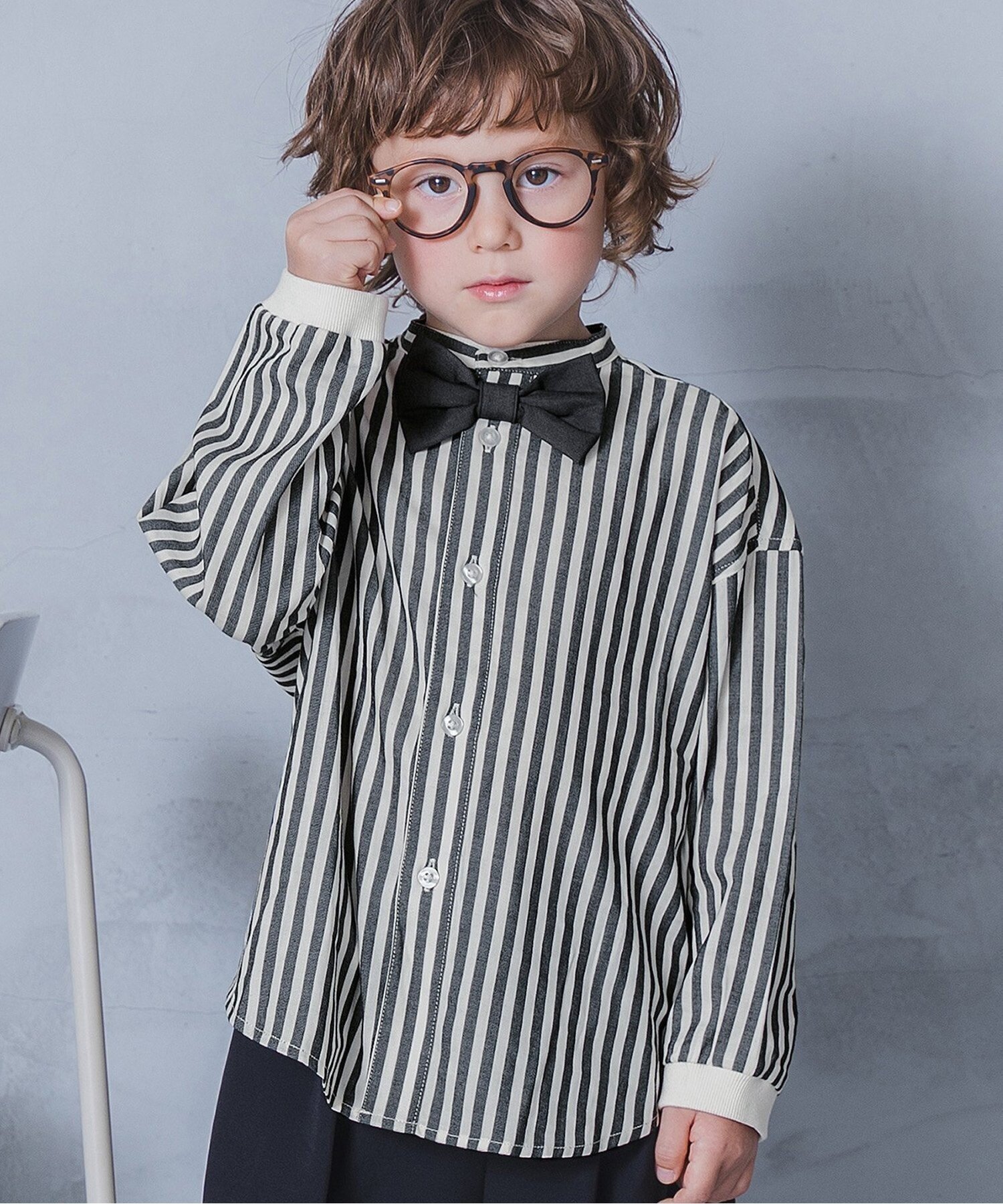 【エフオー オンラインストア/F.O.Online Store / KIDS】の【サイズ追加】蝶ネクタイ付きバンドカラーシャツ フォーマル対応 人気、トレンドファッション・服の通販 founy(ファニー) 　ファッション　Fashion　キッズファッション　Fashion for Kids　カットソー　Cut and Sewn Top　セレモニー　Ceremony　フォーマル　Formal, Dressy　入学式　Entrance Ceremony　卒業式　Graduation Ceremony　結婚式　Wedding　 other-1|ID: prp329100004833879 ipo3291000000035204332