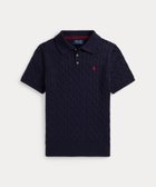 【ラルフローレン/RALPH LAUREN / KIDS】の(ボーイズ 8才~20才)ケーブルニット コットン ポロカラー セーター 人気、トレンドファッション・服の通販 founy(ファニー) ファッション Fashion キッズファッション Fashion for Kids セーター Sweater, Knitwear ボーイズ Boyish, Boy Style ポロシャツ Polo Shirt, Collared Tee リブニット Rib Knit, Ribbed Knit 半袖 Short Sleeve, Half Sleeve thumbnail 410ネイビー|ID: prp329100004833897 ipo3291000000035204556