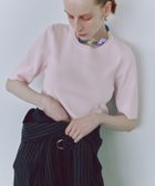 【アダム エ ロペ/ADAM ET ROPE'】の【サステナブル】クールタッチニットTシャツ 人気、トレンドファッション・服の通販 founy(ファニー) ファッション Fashion レディースファッション Fashion for Women トップス・カットソー Cut & Sew Tops ニット Knit Tops & Sweaters シャツ・ブラウス・オフィスカジュアル Elegant Blouses & Button-Ups ロングTシャツ・Tシャツ Longline T-Shirts & Tees 春 Spring 洗える Machine Washable コンパクト Compact, Small Size シンプル Simple, Minimal バランス Balance, Style Balance フィット Fit, Slim Fit フレア Flare, Flared フロント Front, Front Design ボトム Bottoms, Lower Wear ワイド Wide, Wide Fit S/S・春夏 SS, Spring/Summer, Warm Season 夏 Summer 2025年 2025 2025春夏・S/S Spring/Summer 2025 SS25 thumbnail ピンク系(65)|ID: prp329100004833907 ipo3291000000035204717
