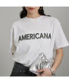 【サロン アダム エ ロペ/SALON adam et rope'】の【Americana(アメリカーナ)】ラフィー丸胴 ロゴプリントTシャツ / レタリングTシャツ 人気、トレンドファッション・服の通販 founy(ファニー) ファッション Fashion レディースファッション Fashion for Women トップス・カットソー Cut & Sew Tops シャツ・ブラウス・オフィスカジュアル Elegant Blouses & Button-Ups ロングTシャツ・Tシャツ Longline T-Shirts & Tees プリント Print, Printed Pattern thumbnail ホワイト系(11)|ID: prp329100004833909 ipo3291000000035204735