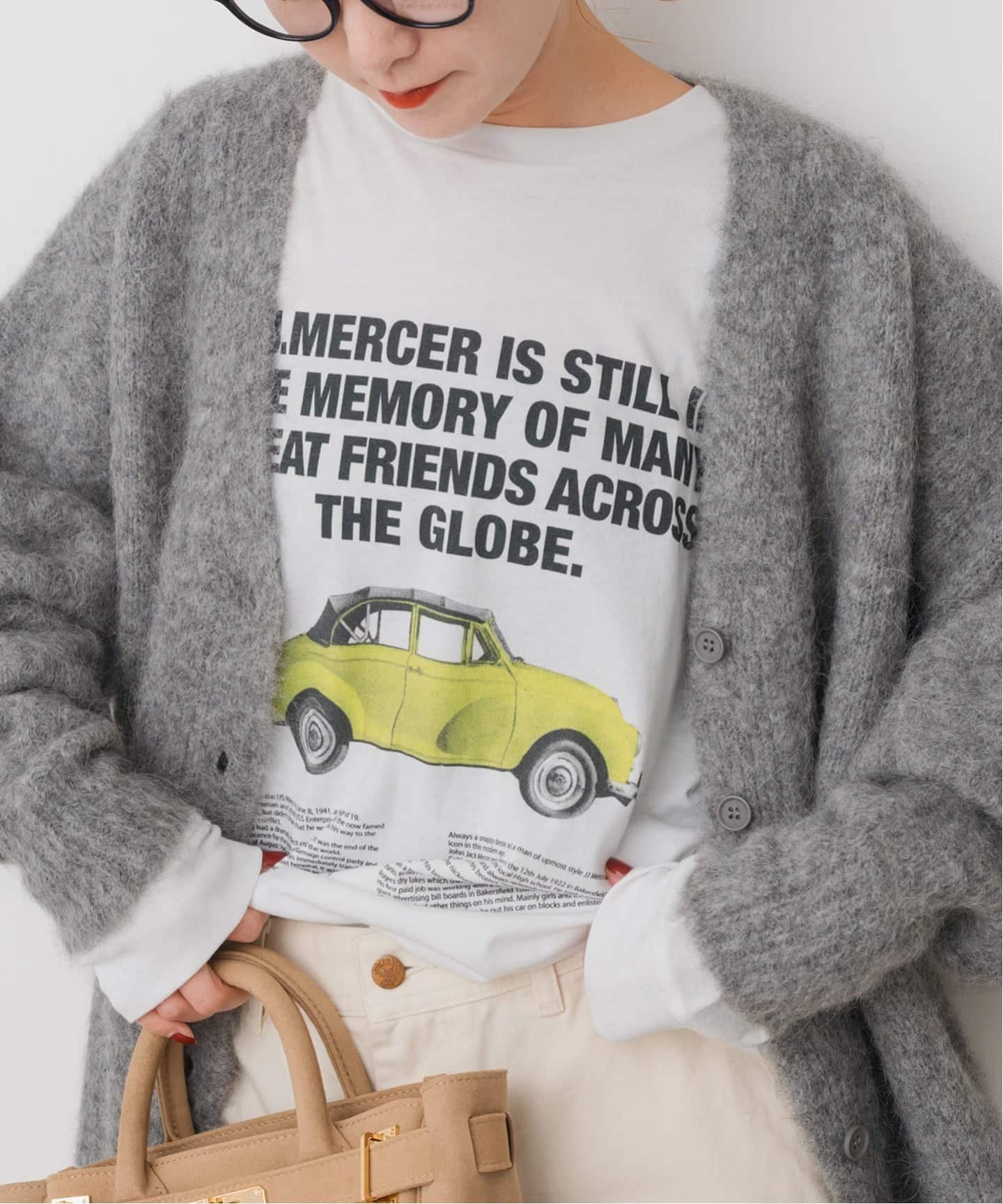 【スピック&スパン/Spick & Span】のJ.J.Mercer / ジェイジェイマーサー LONG SLEEVE Tシャツ インテリア・キッズ・メンズ・レディースファッション・服の通販 founy(ファニー) 　ファッション　Fashion　レディースファッション　Fashion for Women　トップス・カットソー　Cut & Sew Tops　シャツ・ブラウス・オフィスカジュアル　Elegant Blouses & Button-Ups　ロングTシャツ・Tシャツ　Longline T-Shirts & Tees　インナー　Innerwear　ヴィンテージ　Vintage Style　カリフォルニア　California, Cali Style　カーディガン　Cardigan, Knitwear　グラフィック　Graphic, Graphic Design　コレクション　Collection, Seasonal Line　プリント　Print, Printed Pattern　ミックス　Mix, Mixed Style　夏　Summer　ホワイト|ID: prp329100004833911 ipo3291000000035204805