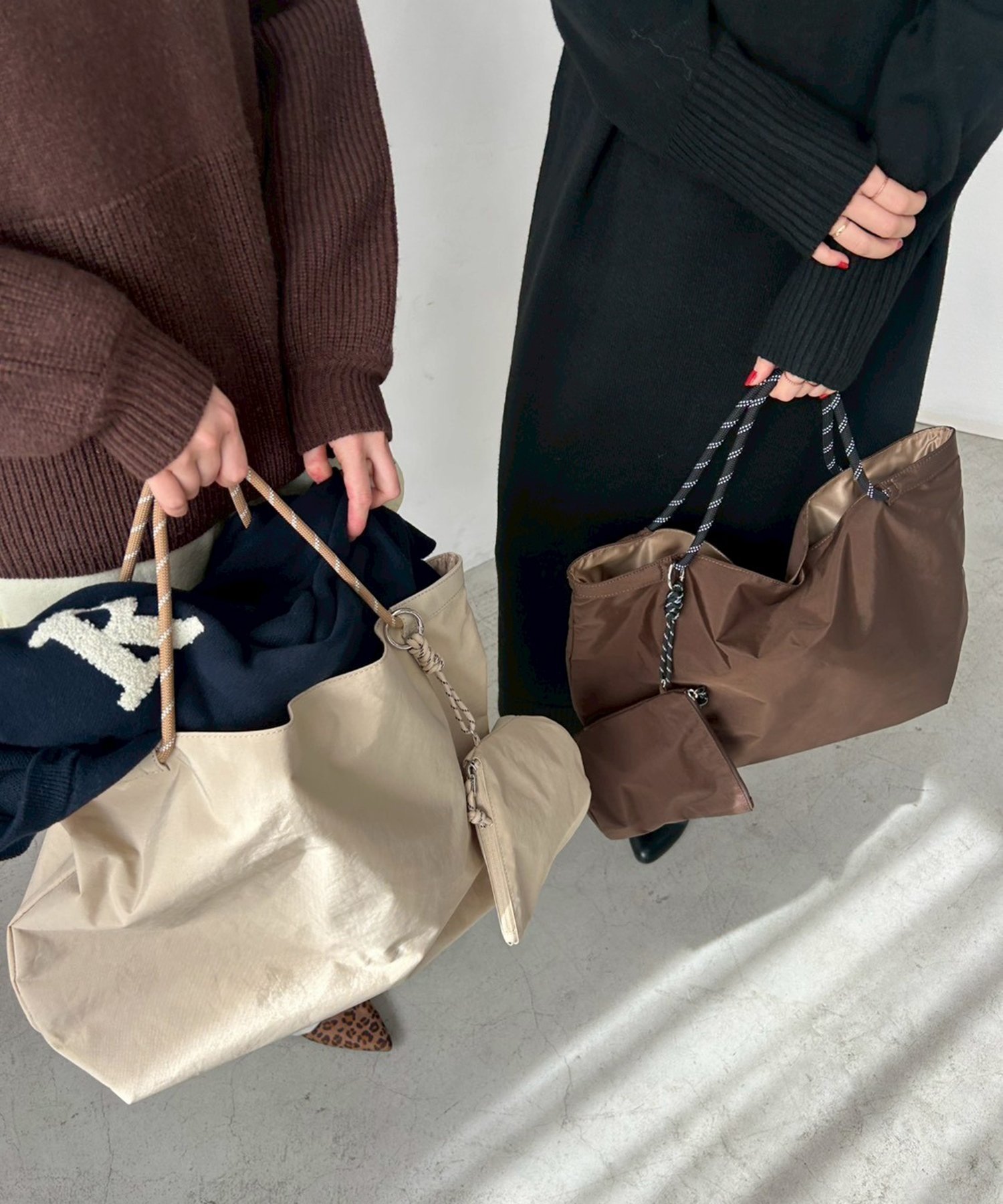 【ルクールブラン/le.coeur blanc】の【撥水】ナイロンパッカブルトート インテリア・キッズ・メンズ・レディースファッション・服の通販 founy(ファニー) 　ファッション　Fashion　レディースファッション　Fashion for Women　バッグ　Bags　ギンガム　Gingham, Gingham Fabric　コンパクト　Compact, Small Size　軽量　Lightweight, Ultra Light　ショルダー　Shoulder, Shoulder Strap　チェック　Check, Plaid, Tartan　トートバッグ　Tote Bag, Large Shoulder Bag　ドローコード　Drawcord, Drawstring Cord　ポケット　Pocket, Pocket Detail　ポーチ　Pouch, Small Case　別注　Limited Edition, Custom Order　おすすめ　Recommended / Our Picks　旅行　Travel　ベージュ|ID: prp329100004833918 ipo3291000000035204904