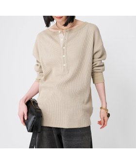 【バビロン/BABYLONE / KIDS】の【81BRANCA】 別注 2way waffle T 人気、トレンドファッション・服の通販 founy(ファニー) ファッション Fashion キッズファッション Fashion for Kids フォルム Silhouette, Form プリント Print, Printed Pattern 別注 Limited Edition, Custom Order ミリタリー Military, Army Style ワッフル Waffle, Waffle Knit 再入荷 Restock / Back in Stock |ID:prp329100004833950