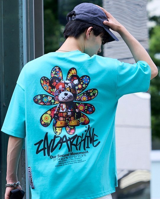 【イーブス/YEVS】の【2ND ARCHIVE】2ND ARCHIVE TEE【ユニセックス】 半袖Tシャツ インテリア・キッズ・メンズ・レディースファッション・服の通販 founy(ファニー) 　ファッション　Fashion　レディースファッション　Fashion for Women　トップス・カットソー　Cut & Sew Tops　シャツ・ブラウス・オフィスカジュアル　Elegant Blouses & Button-Ups　ロングTシャツ・Tシャツ　Longline T-Shirts & Tees　カラフル　Colorful Design　カーゴパンツ　Cargo Pants, Utility Pants　キャップ　Cap, Baseball Cap　キャラクター　Character, Licensed Characters　グラフィック　Graphic, Graphic Design　ショーツ　Shorts, Short Pants　シンプル　Simple, Minimal　スニーカー　Sneakers, Trainers　デニム　Denim, Jeans Material　トレンド　Trend, Trending Now　パーカー　Hoodie, Parka　フロント　Front, Front Design　プリント　Print, Printed Pattern　ベーシック　Basic, Essential　半袖　Short Sleeve, Half Sleeve　ロング　Long, Long-Length　ワンポイント　One Point, Statement Accent　おすすめ　Recommended / Our Picks　夏　Summer　サックス|ID: prp329100004833970 ipo3291000000035205849