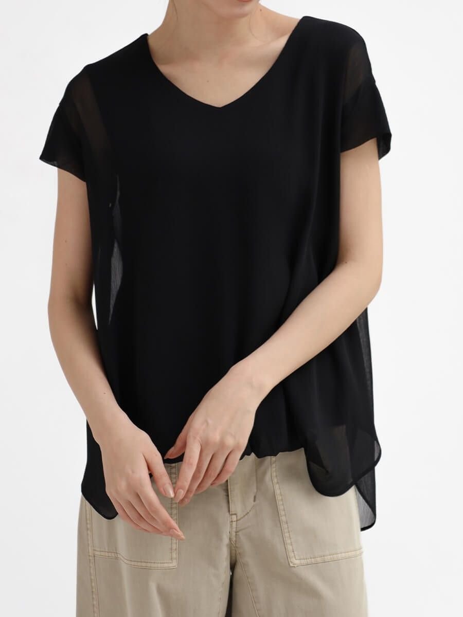 【ラシュッド/LASUD】のフレンチスリーブシアートップス 人気、トレンドファッション・服の通販 founy(ファニー) 　ファッション　Fashion　レディースファッション　Fashion for Women　トップス・カットソー　Cut & Sew Tops　おすすめ　Recommended / Our Picks　インナー　Innerwear　シアー　Sheer, See-Through　ノースリーブ　Sleeveless, No-Sleeve　リラックス　Relax, Relaxed Fit　 other-1|ID: prp329100004834004 ipo3291000000035206459