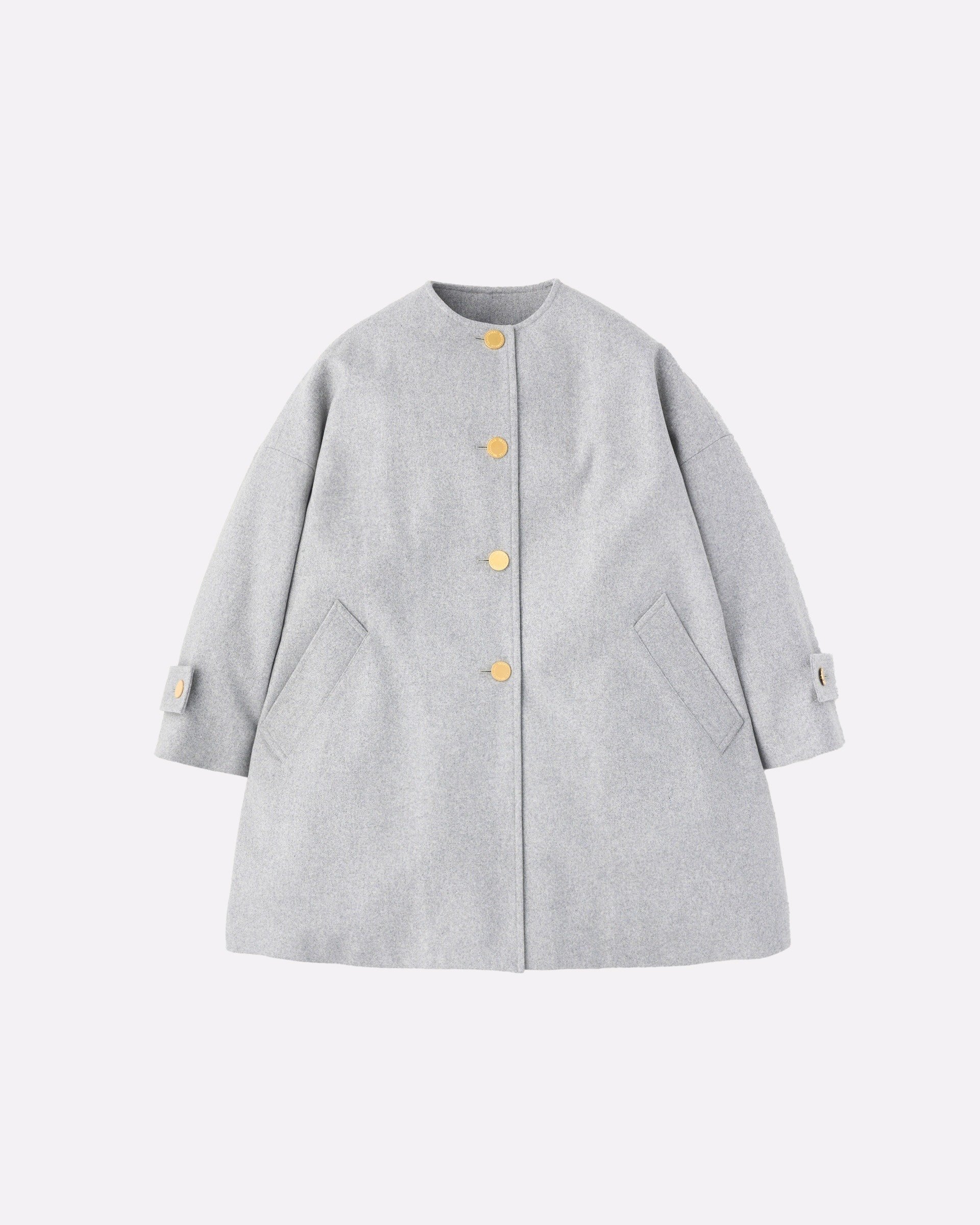 【トラディショナル ウェザーウェア/TWW / Traditional Weatherwear】のMALTON NO COLLAR インテリア・キッズ・メンズ・レディースファッション・服の通販 founy(ファニー) 　ファッション　Fashion　レディースファッション　Fashion for Women　ショルダー　Shoulder, Shoulder Strap　デニム　Denim, Jeans Material　ドレス　Dress, One-Piece　ドロップ　Drop Shoulder, Dropped Style　フラット　Flat, Flat Shoes　メルトン　Melton, Heavy Wool　リュクス　Luxury, Elegant, High-End, Chic　人気　Popular, Best Seller　A/W・秋冬　Autumn/Winter　トップライトグレー|ID: prp329100004834012 ipo3291000000035206578