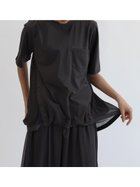 【ラシュッド/LASUD】のバックシフォンデザインカットソー 人気、トレンドファッション・服の通販 founy(ファニー) ファッション Fashion レディースファッション Fashion for Women トップス・カットソー Cut & Sew Tops カットソー・ベーシックTシャツ Cut-and-Sewn Tops / Stretch Tees & Basics カットソー Cut and Sewn Top シフォン Chiffon, Lightweight Fabric フォルム Silhouette, Form ボトム Bottoms, Lower Wear 今季 This Season, Current Season thumbnail チャコールグレー|ID: prp329100004834016 ipo3291000000035206634
