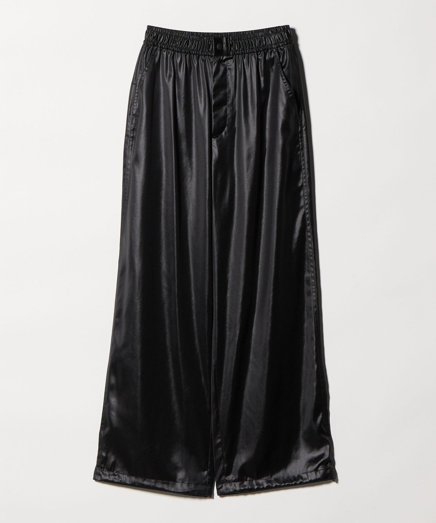 【ビューティ&ユース ユナイテッドアローズ/BEAUTY&YOUTH / UNITED ARROWS】のチンツゴム ワイドパンツ ウォッシャブル インテリア・キッズ・メンズ・レディースファッション・服の通販 founy(ファニー) 　ファッション　Fashion　レディースファッション　Fashion for Women　パンツ　Pants & Trousers　ウォッシャブル　Machine Washable　ヴィンテージ　Vintage Style　サテン　Satin, Glossy Fabric　スウェット / スエット　Sweatshirt, Sweatwear　ドローコード　Drawcord, Drawstring Cord　リラックス　Relax, Relaxed Fit　ワイド　Wide, Wide Fit　おすすめ　Recommended / Our Picks　BLACK|ID: prp329100004834036 ipo3291000000035206873