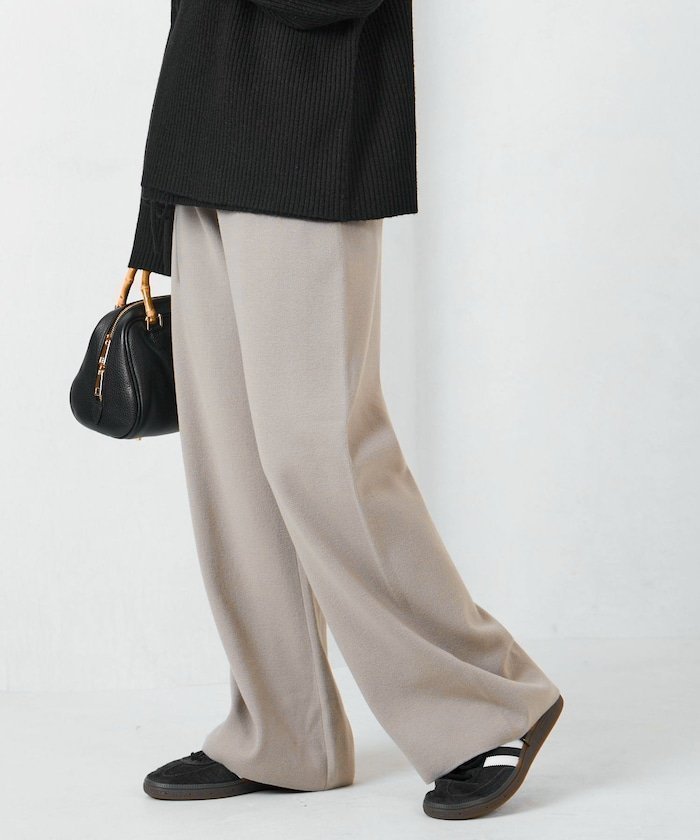 【フリークスストア/FREAK'S STORE】のニット ワイド イージーパンツ【限定展開】 25AW インテリア・キッズ・メンズ・レディースファッション・服の通販 founy(ファニー) 　ファッション　Fashion　レディースファッション　Fashion for Women　パンツ　Pants & Trousers　秋　Autumn　スウェット / スエット　Sweatshirt, Sweatwear　チュニック　Tunic, Long Top　定番　Standard, Basic Item　人気　Popular, Best Seller　バランス　Balance, Style Balance　リボン　Ribbon, Bow　リラックス　Relax, Relaxed Fit　ワイド　Wide, Wide Fit　A/W・秋冬　Autumn/Winter　冬　Winter / This Winter　おすすめ　Recommended / Our Picks　2025年　2025　2025-2026秋冬・A/W　Autumn/Winter 2025–26 AW25–26　ベージュ|ID: prp329100004834045 ipo3291000000035206995