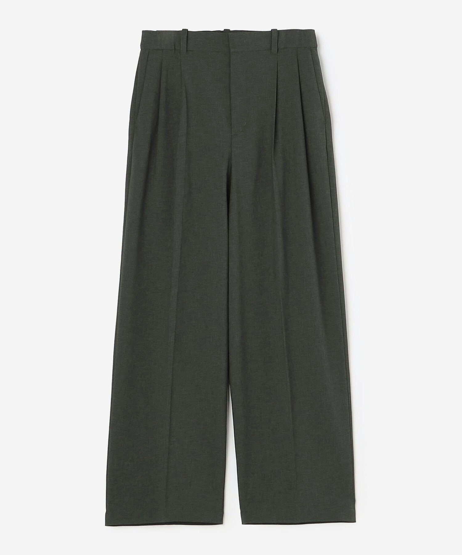 【ビショップ/Bshop】のツータックストレートパンツ WOMEN インテリア・キッズ・メンズ・レディースファッション・服の通販 founy(ファニー) 　ファッション　Fashion　レディースファッション　Fashion for Women　パンツ　Pants & Trousers　アウトドア　Outdoor Clothing　シンプル　Simple, Minimal　ストレッチ　Stretch, Stretchy Fabric　ストレート　Straight, Straight Cut　スピンドル　Spindle, Drawcord　フォルム　Silhouette, Form　プレミアム　Premium, High-End　ポケット　Pocket, Pocket Detail　ループ　Loop, Loop Knit　ワイド　Wide, Wide Fit　エレガント 上品　Elegant　GREY|ID: prp329100004834047 ipo3291000000035207024