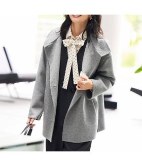 【ニューヨーカー/NEWYORKER】のウールナイロンリバー スタンドショートコート 人気、トレンドファッション・服の通販 founy(ファニー) ファッション Fashion レディースファッション Fashion for Women アウター Coat / Outerwear Collection コート・ロングコート・ピーコート Long Coats, Peacoats & More ショート Short, Short Length スタンド Stand Collar, Upright Stand ダブル Double, Double-Breasted ポケット Pocket, Pocket Detail ミドル Middle Length, Mid Height A/W・秋冬 Autumn/Winter ビジネス 仕事 通勤 Business / Work / Commuting |ID:prp329100004834077