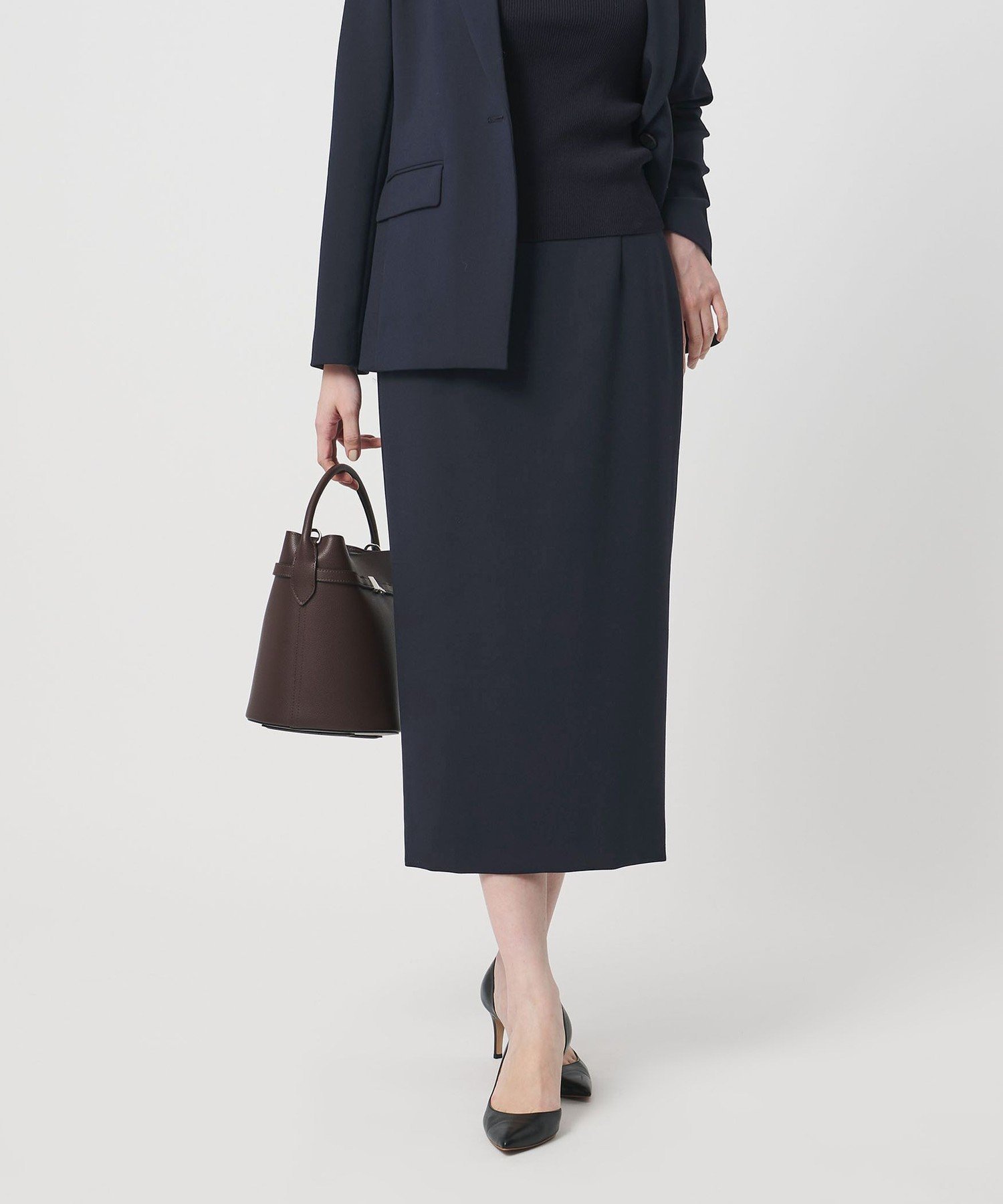 【ユナイテッドアローズ/UNITED ARROWS】のダブルクロス タイトスカート -ウォッシャブル- インテリア・キッズ・メンズ・レディースファッション・服の通販 founy(ファニー) 　ファッション　Fashion　レディースファッション　Fashion for Women　スカート　Skirts　おすすめ　Recommended / Our Picks　ウォッシャブル　Machine Washable　ジャケット　Jacket, Outerwear　セットアップ　Set-Up, Coordinated Outfit　タイトスカート　Pencil Skirt, Tight Skirt　ダブル　Double, Double-Breasted　フィット　Fit, Slim Fit　ベスト　Vest, Waistcoat　NAVY|ID: prp329100004834084 ipo3291000000035207576