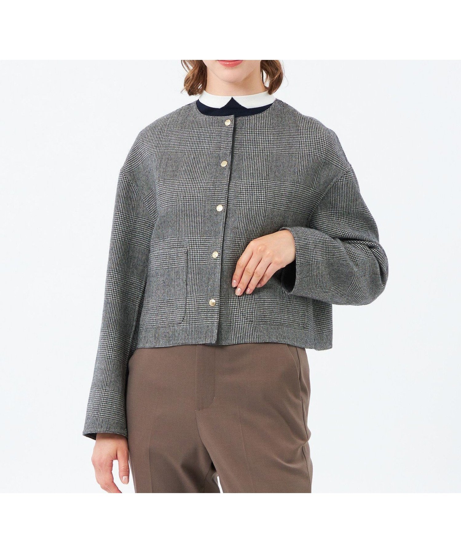 【マッキントッシュ フィロソフィー/MACKINTOSH PHILOSOPHY】の【IVENREY SHORT(イベンリーショート)】ウール製 インテリア・キッズ・メンズ・レディースファッション・服の通販 founy(ファニー) 　ファッション　Fashion　レディースファッション　Fashion for Women　春　Spring　秋　Autumn　ジャケット　Jacket, Outerwear　チェック　Check, Plaid, Tartan　定番　Standard, Basic Item　フロント　Front, Front Design　ミドル　Middle Length, Mid Height　リバーシブル　Reversible, Two-Sided　ロング　Long, Long-Length　A/W・秋冬　Autumn/Winter　おすすめ　Recommended / Our Picks　チャコールグレー|ID: prp329100004834103 ipo3291000000035207740