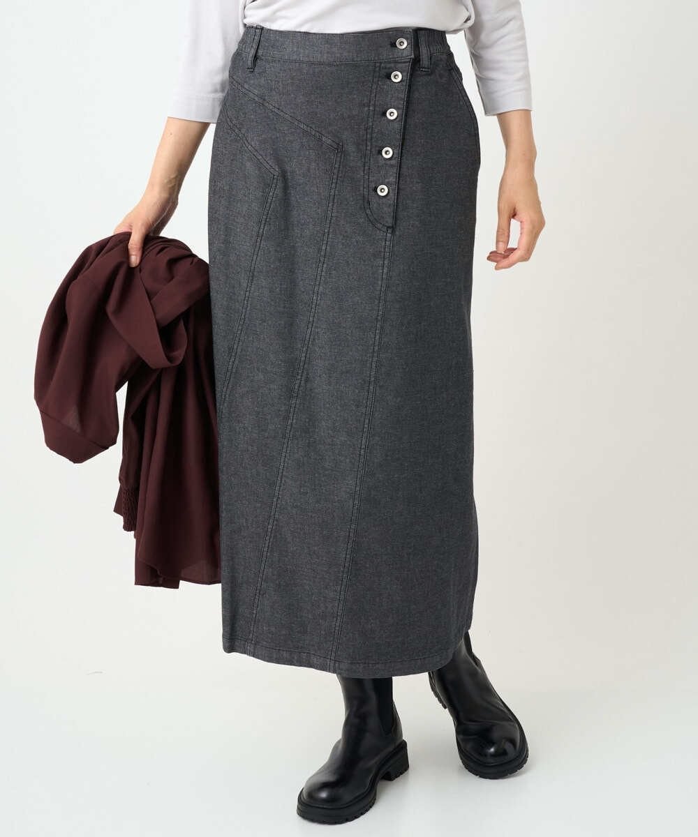 【ジョルジュ レッシュ/GEORGES RECH】のセットアップ対応 セミタイトブラックデニムスカート 人気、トレンドファッション・服の通販 founy(ファニー) 　ファッション　Fashion　レディースファッション　Fashion for Women　セットアップ　Matching Sets　スカート・ミニ/ミディ/マキシ　Skirts / Mini, Midi & Maxi Skirts　スカート　Skirts　デニムスカート・カジュアルスカート　Denim Skirts　春　Spring　洗える　Machine Washable　秋　Autumn　ジャケット　Jacket, Outerwear　スニーカー　Sneakers, Trainers　セットアップ　Set-Up, Coordinated Outfit　ダウン　Down, Puffer　デニム　Denim, Jeans Material　パッチ　Patch, Appliqué　パーカー　Hoodie, Parka　ポケット　Pocket, Pocket Detail　楽ちん　Easy Fit, Comfortable　冬　Winter / This Winter　おすすめ　Recommended / Our Picks　夏　Summer　 other-1|ID: prp329100004834117 ipo3291000000035207922