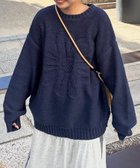 【シーピーシーエム/CPCM】の同色花柄ジャガードニット 人気、トレンドファッション・服の通販 founy(ファニー) ファッション Fashion レディースファッション Fashion for Women トップス・カットソー Cut & Sew Tops ニット Knit Tops & Sweaters 花柄・フラワープリント・モチーフ Floral Prints & Motifs / Flower Pattern Tops 秋 Autumn ショート Short, Short Length シンプル Simple, Minimal チュニック Tunic, Long Top ティアードスカート Tiered Skirt, Flounced Skirt フレア Flare, Flared リラックス Relax, Relaxed Fit ロング Long, Long-Length おすすめ Recommended / Our Picks thumbnail ネイビー|ID: prp329100004834141 ipo3291000000035208158