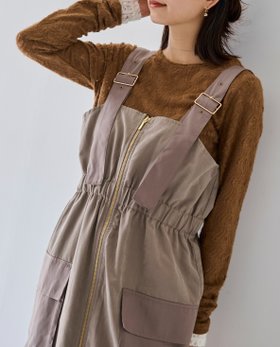 【イーブス/YEVS】の異素材切替ジャンパースカート 人気、トレンドファッション・服の通販 founy(ファニー) ファッション Fashion レディースファッション Fashion for Women スカート Skirts インナー Innerwear 厚底 Platform Shoes 切替 Switching, Contrast Panel シアー Sheer, See-Through ショルダー Shoulder, Shoulder Strap スニーカー Sneakers, Trainers タートルネック Turtleneck, High Neck バランス Balance, Style Balance ブルゾン Blouson, Bomber Jacket ポケット Pocket, Pocket Detail ライダースジャケット Riders, Biker Jacket ロング Long, Long-Length A/W・秋冬 Autumn/Winter |ID:prp329100004834170