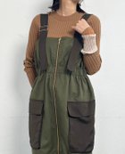 【イーブス/YEVS】の異素材切替ジャンパースカート 人気、トレンドファッション・服の通販 founy(ファニー) ファッション Fashion レディースファッション Fashion for Women スカート Skirts インナー Innerwear 厚底 Platform Shoes 切替 Switching, Contrast Panel シアー Sheer, See-Through ショルダー Shoulder, Shoulder Strap スニーカー Sneakers, Trainers タートルネック Turtleneck, High Neck バランス Balance, Style Balance ブルゾン Blouson, Bomber Jacket ポケット Pocket, Pocket Detail ライダースジャケット Riders, Biker Jacket ロング Long, Long-Length A/W・秋冬 Autumn/Winter thumbnail カーキ|ID: prp329100004834170 ipo3291000000035208775