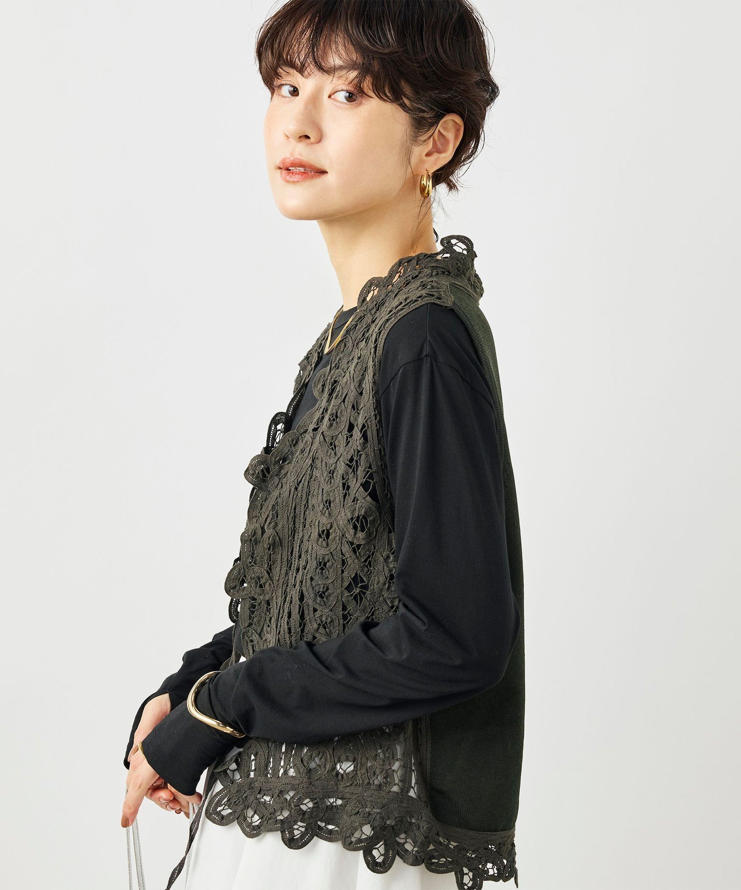 【ノーリーズ/NOLLEY'S】の《手洗い可能》バテンレースジレ 人気、トレンドファッション・服の通販 founy(ファニー) 　ファッション　Fashion　レディースファッション　Fashion for Women　アウター　Coat / Outerwear Collection　トップス・カットソー　Cut & Sew Tops　ベスト&ジレ / 重ね着スタイル　Vests & Gilets　ジャケット　Jacket, Outerwear　ストール　Stole, Wrap　レース　Lace, Lace Fabric　おすすめ　Recommended / Our Picks　2026年　2026　 other-1|ID: prp329100004834172 ipo3291000000035208790