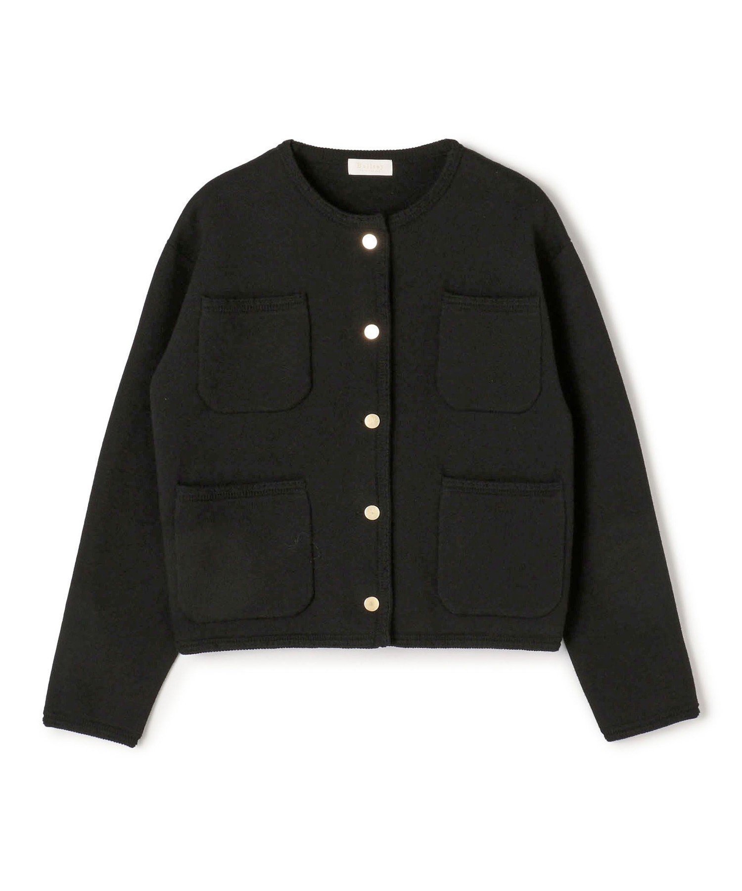 【トゥモローランド/TOMORROWLAND】のコットンポリエステルダブルフェイス 4ポケットカーディガン インテリア・キッズ・メンズ・レディースファッション・服の通販 founy(ファニー) 　ファッション　Fashion　レディースファッション　Fashion for Women　トップス・カットソー　Cut & Sew Tops　カーディガン・羽織り　Layered Style Cardigans　おすすめ　Recommended / Our Picks　カーディガン　Cardigan, Knitwear　コンパクト　Compact, Small Size　ジャケット　Jacket, Outerwear　セレモニー　Ceremony　ダウン　Down, Puffer　デニム　Denim, Jeans Material　フロント　Front, Front Design　ポケット　Pocket, Pocket Detail　メタル　Metal, Metal Parts　入学式　Entrance Ceremony　19 ブラック|ID: prp329100004834174 ipo3291000000035208815