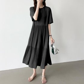 【ココモモ/COCOMOMO】のフレアワンピース ロング丈 半袖 ギャザーワンピース 夏 レディース クルーネック 人気、トレンドファッション・服の通販 founy(ファニー) ファッション Fashion レディースファッション Fashion for Women ワンピース Dresses おすすめ Recommended / Our Picks インナー Innerwear ギャザー Gathered, Ruffled シャーリング Shirring, Ruched フレア Flare, Flared ペチコート Petticoat, Underskirt ロング Long, Long-Length 半袖 Short Sleeve, Half Sleeve 夏 Summer |ID:prp329100004834186