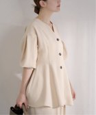 【イエナ/IENA】のNAVY ジョーゼットペプラムブラウス 人気、トレンドファッション・服の通販 founy(ファニー) ファッション Fashion レディースファッション Fashion for Women トップス・カットソー Cut & Sew Tops シャツ・ブラウス・オフィスカジュアル Elegant Blouses & Button-Ups コレクション Collection, Seasonal Line ジャケット Jacket, Outerwear ジョーゼット Georgette, Semi-Sheer Fabric セットアップ Set-Up, Coordinated Outfit バランス Balance, Style Balance フォルム Silhouette, Form ベーシック Basic, Essential ペプラム Peplum, Flared Hem セレモニー Ceremony 2026年 2026 thumbnail ベージュ|ID: prp329100004834194 ipo3291000000035209263