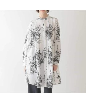 【ヒロコビス/HIROKO BIS】のアートプリントタックデザインブラウス /洗える 人気、トレンドファッション・服の通販 founy(ファニー) ファッション Fashion レディースファッション Fashion for Women トップス・カットソー Cut & Sew Tops シャツ・ブラウス・オフィスカジュアル Elegant Blouses & Button-Ups おすすめ Recommended / Our Picks エレガント 上品 Elegant モチーフ Motif, Design Theme モノトーン Monotone, Black and White 洗える Machine Washable |ID:prp329100004834216