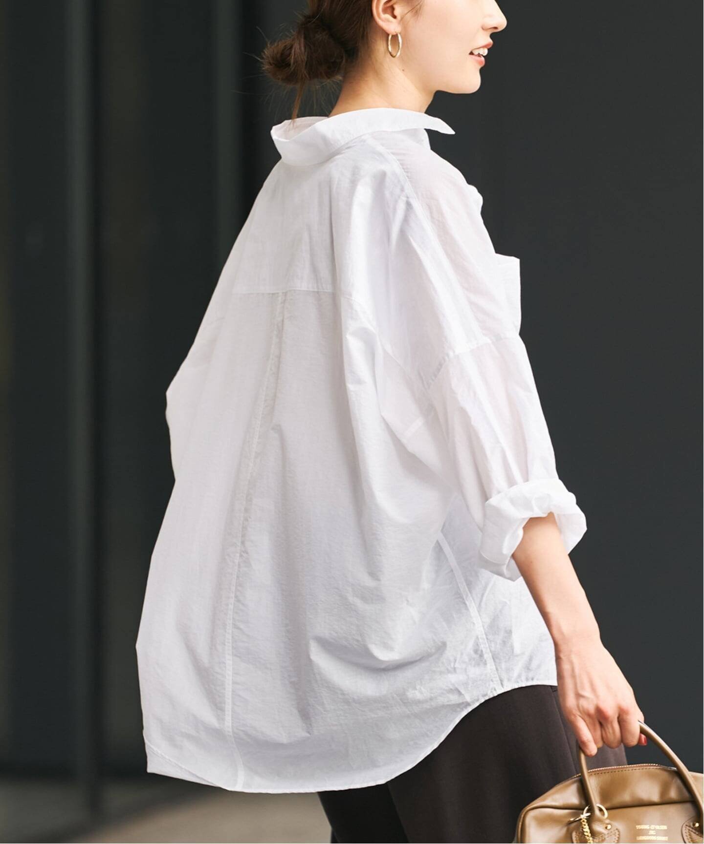 【フレームワーク/FRAMeWORK】のシアーワイドシャツ インテリア・キッズ・メンズ・レディースファッション・服の通販 founy(ファニー) 　ファッション　Fashion　レディースファッション　Fashion for Women　トップス・カットソー　Cut & Sew Tops　シャツ・ブラウス・オフィスカジュアル　Elegant Blouses & Button-Ups　インナー　Innerwear　リラックス　Relax, Relaxed Fit　ホワイト|ID: prp329100004834223 ipo3291000000035209644