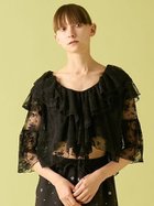 【ファーファー/FURFUR】のフラワーレースラッフルブラウス 人気、トレンドファッション・服の通販 founy(ファニー) ファッション Fashion レディースファッション Fashion for Women トップス・カットソー Cut & Sew Tops シャツ・ブラウス・オフィスカジュアル Elegant Blouses & Button-Ups スマート Smart, Elegant デニム Denim, Jeans Material トレンド Trend, Trending Now フリル Frill, Ruffle ボヘミアン Bohemian, Ethnic Style ラッフル Ruffle, Frill レース Lace, Lace Fabric ワイド Wide, Wide Fit thumbnail BLK[009]|ID: prp329100004834226 ipo3291000000035209704