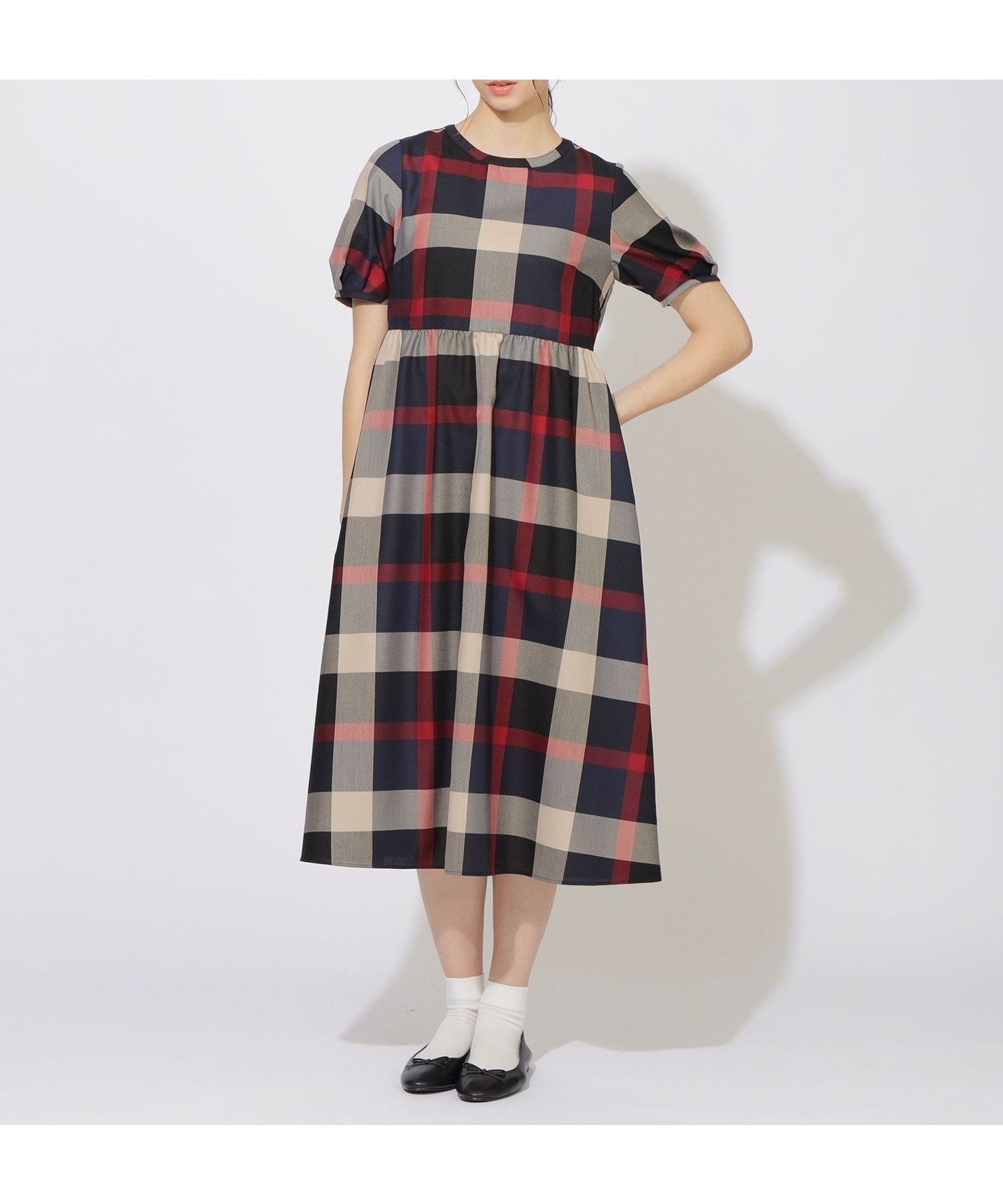 【ブルーレーベル クレストブリッジ/BLUE LABEL CRESTBRIDGE】のクレストブリッジチェックワンピース 人気、トレンドファッション・服の通販 founy(ファニー) 　ファッション　Fashion　レディースファッション　Fashion for Women　ワンピース　Dresses　ギャザー　Gathered, Ruffled　トレンド　Trend, Trending Now　フィット　Fit, Slim Fit　ペチコート　Petticoat, Underskirt　半袖　Short Sleeve, Half Sleeve　 other-1|ID: prp329100004834236 ipo3291000000035209828