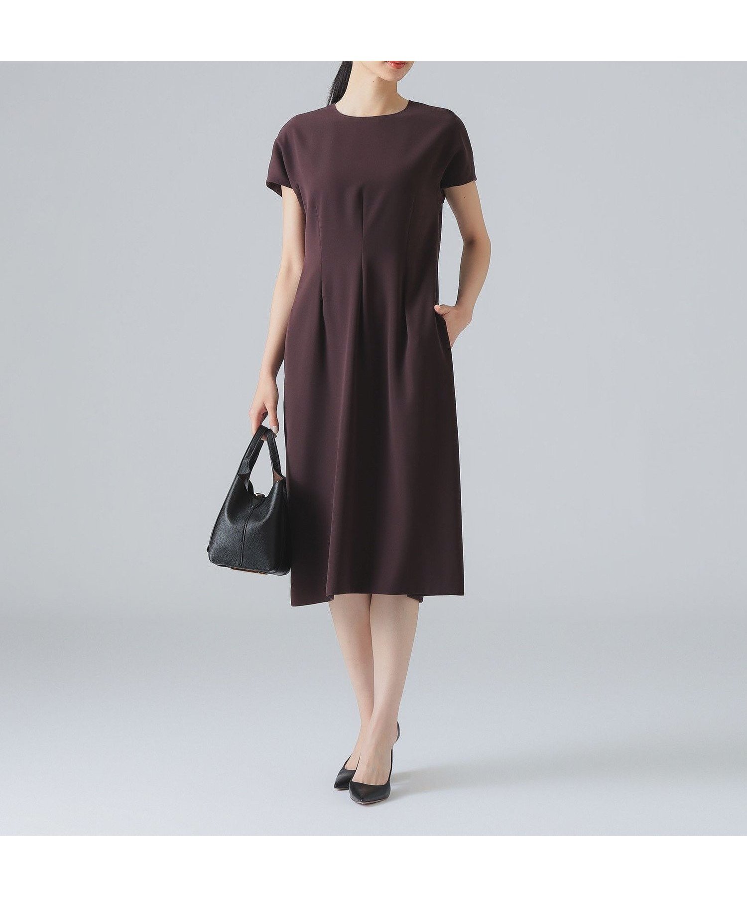 【デミルクス ビームス/Demi-Luxe BEAMS】の【1/9新規値下げ】チューリップ ワンピース インテリア・キッズ・メンズ・レディースファッション・服の通販 founy(ファニー) 　ファッション　Fashion　レディースファッション　Fashion for Women　ワンピース　Dresses　アクセサリー　Fashion Accessories　キャップ　Cap, Baseball Cap　シェイプ　Shape, Slim Fit　スリーブ　Sleeve, Long Sleeve / Short Sleeve　チューリップ　Tube, Tube Top　フォルム　Silhouette, Form　フォーマル　Formal, Dressy　ポケット　Pocket, Pocket Detail　BROWN|ID: prp329100004834237 ipo3291000000035209847