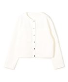 【トゥモローランド/TOMORROWLAND】のイギージャージー ショートカーディガン 人気、トレンドファッション・服の通販 founy(ファニー) ファッション Fashion レディースファッション Fashion for Women トップス・カットソー Cut & Sew Tops カーディガン・羽織り Layered Style Cardigans おすすめ Recommended / Our Picks カーディガン Cardigan, Knitwear コンパクト Compact, Small Size ショート Short, Short Length シルバー Silver, Metallic Silver シンプル Simple, Minimal ダブル Double, Double-Breasted バランス Balance, Style Balance ポケット Pocket, Pocket Detail thumbnail 11 ホワイト|ID: prp329100004834243 ipo3291000000035209898