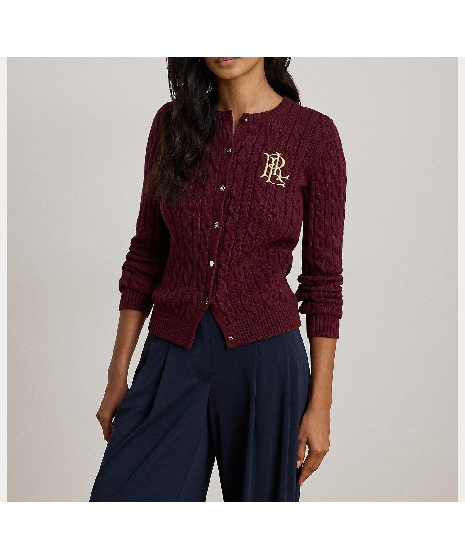 【ラルフローレン/RALPH LAUREN】のケーブルニット コットン カーディガン 人気、トレンドファッション・服の通販 founy(ファニー) 　ファッション　Fashion　レディースファッション　Fashion for Women　トップス・カットソー　Cut & Sew Tops　ニット　Knit Tops & Sweaters　カーディガン・羽織り　Layered Style Cardigans　カーディガン　Cardigan, Knitwear　クラシック　Classic, Timeless Style　スリム　Slim, Slim Fit　フィット　Fit, Slim Fit　長袖　Long Sleeve, Full Sleeve　 other-1|ID: prp329100004834248 ipo3291000000035209986